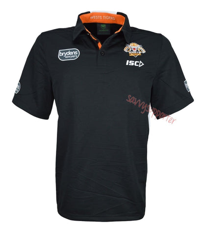 Wests Tigers Black Players Polo Shirt