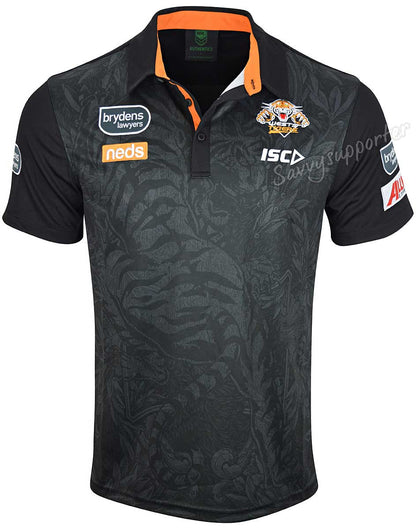 Wests Tigers NRL Mens Black Polo Shirt