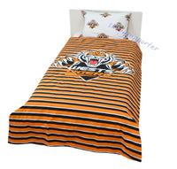 Wests Tigers NRL Stripe Single Quilt Cover Set