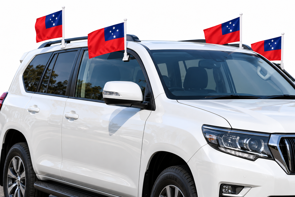 Samoa Double Sided Car Flag 45 x 30cm (1 x flag)