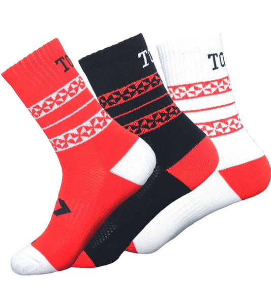 Tonga 2025 NRL Mens 3 Pack Crew Socks