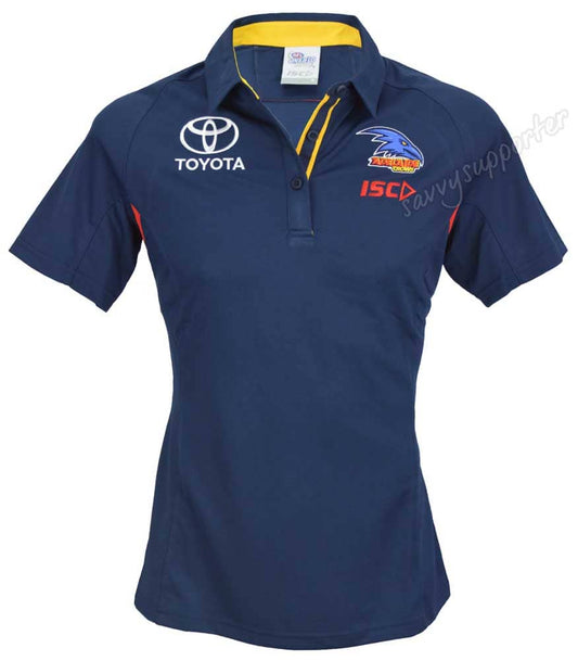Adelaide Crows AFL Ladies Navy Media Polo Shirt