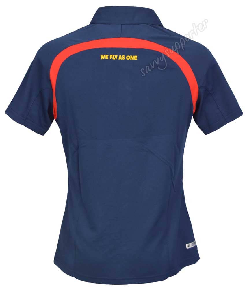 Adelaide Crows AFL Ladies Navy Media Polo Shirt