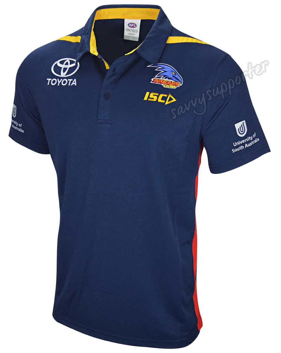 Adelaide Crows AFL Navy Media Polo Shirt