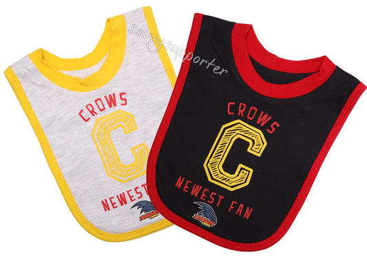 Adelaide Crows Baby Bib 2 Pack BNIP