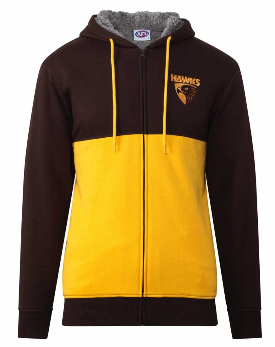 Hawthorn Hawks AFL Mens Fur Zip Hood