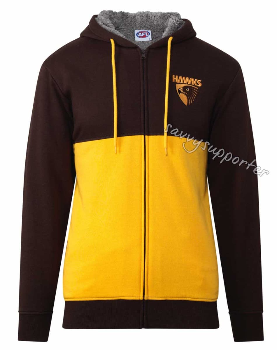 Hawthorn Hawks AFL Mens Fur Zip Hood