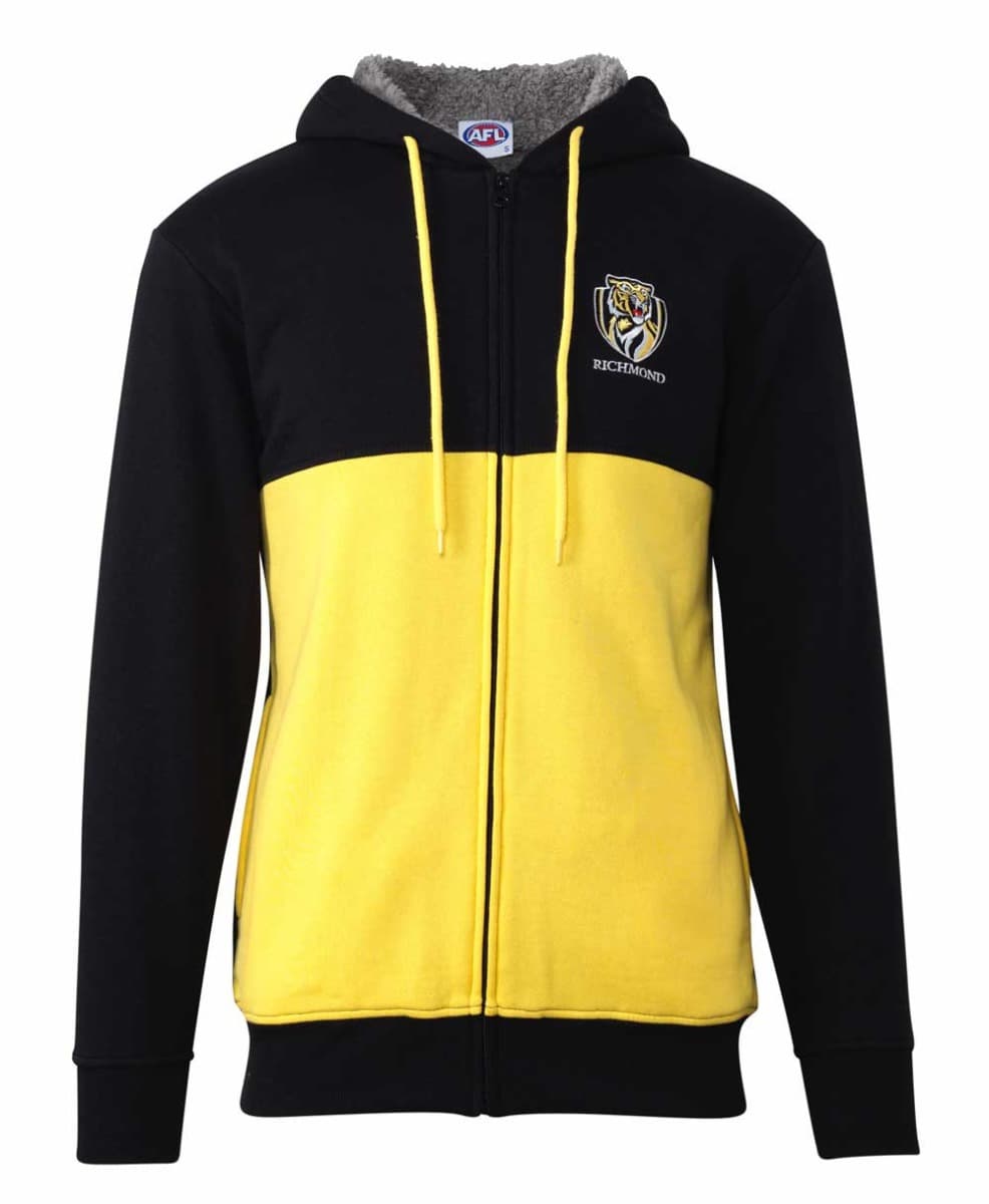 Richmond Tigers AFL Mens Fur Zip Hood