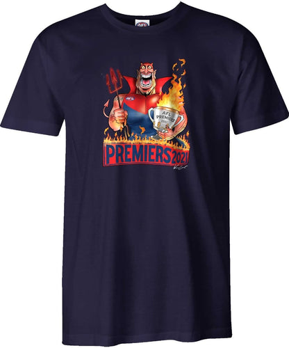 Melbourne Demons 2021 AFL Mens Mark Knight Premiers Tee