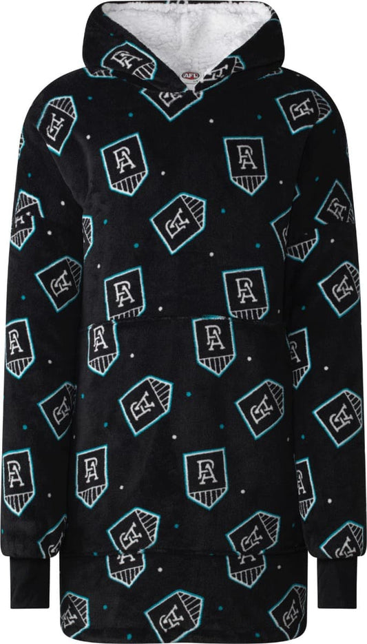 Port Adelaide Power AFL Adults Oversized Flanket, Snugget, Onesie Hoody