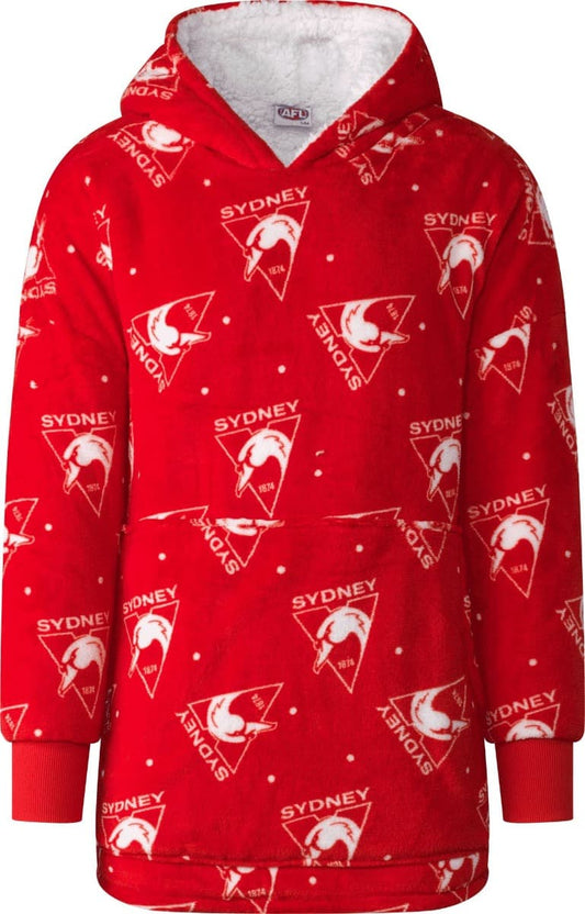 Sydney Swans AFL Adults Oversized Flanket Hoody