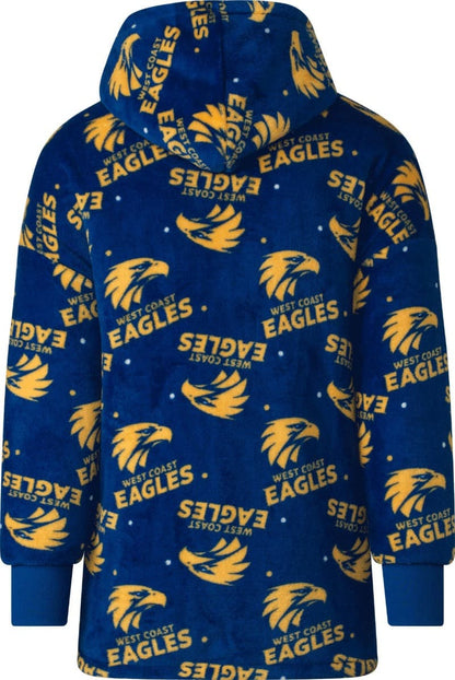West Coast Eagles AFL Adults Oversize Flanket, Snugget, Onesie Hoody
