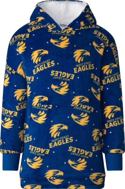 West Coast Eagles AFL Adults Oversize Flanket, Snugget, Onesie Hoody