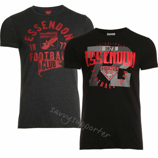 Essendon Bombers AFL Mens 2 Tee Pack