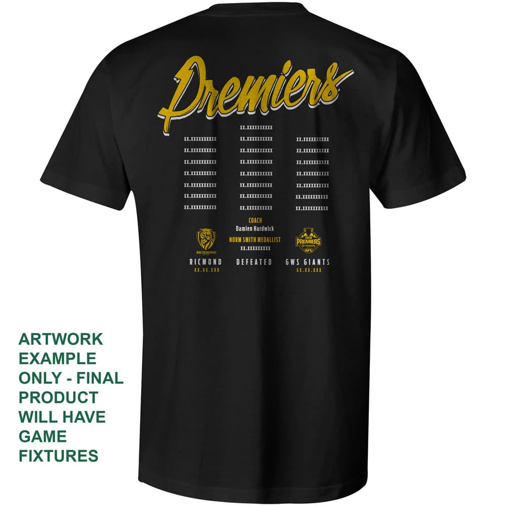 Richmond Tigers 2019 AFL Kids Premiers Tee Shirt