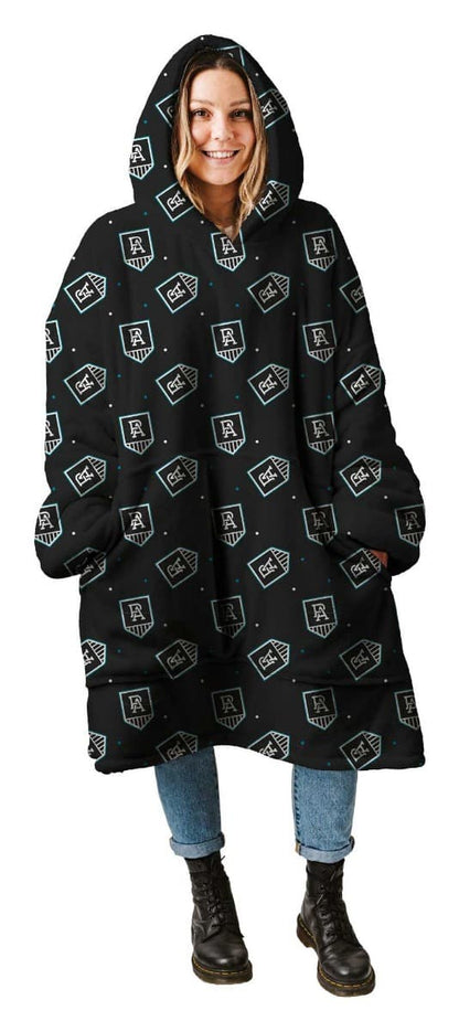 Port Adelaide Power AFL Adults Oversized Flanket, Snugget, Onesie Hoody