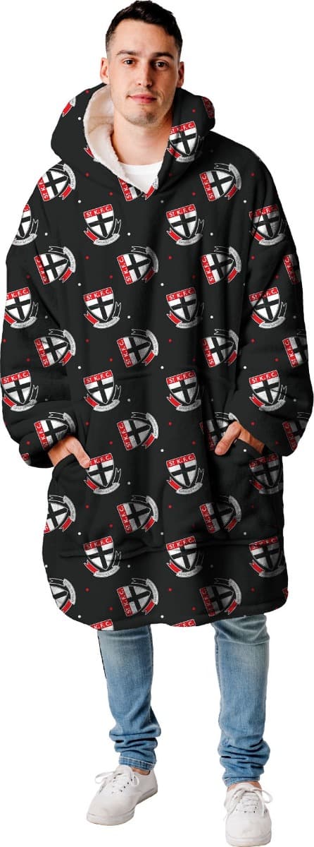 St Kilda Saints AFL Adults Oversized Flanket, Snugget, Onesie Hoody