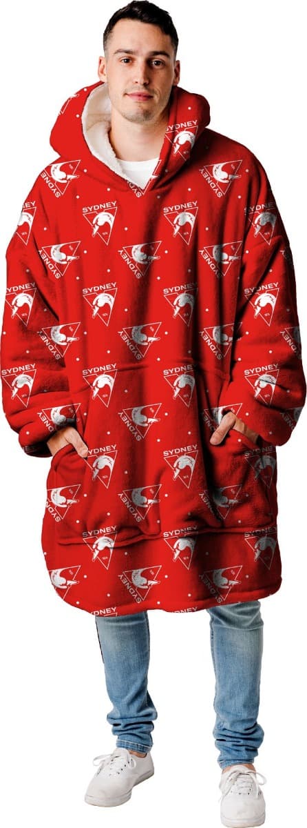 Sydney Swans AFL Adults Oversized Flanket Hoody