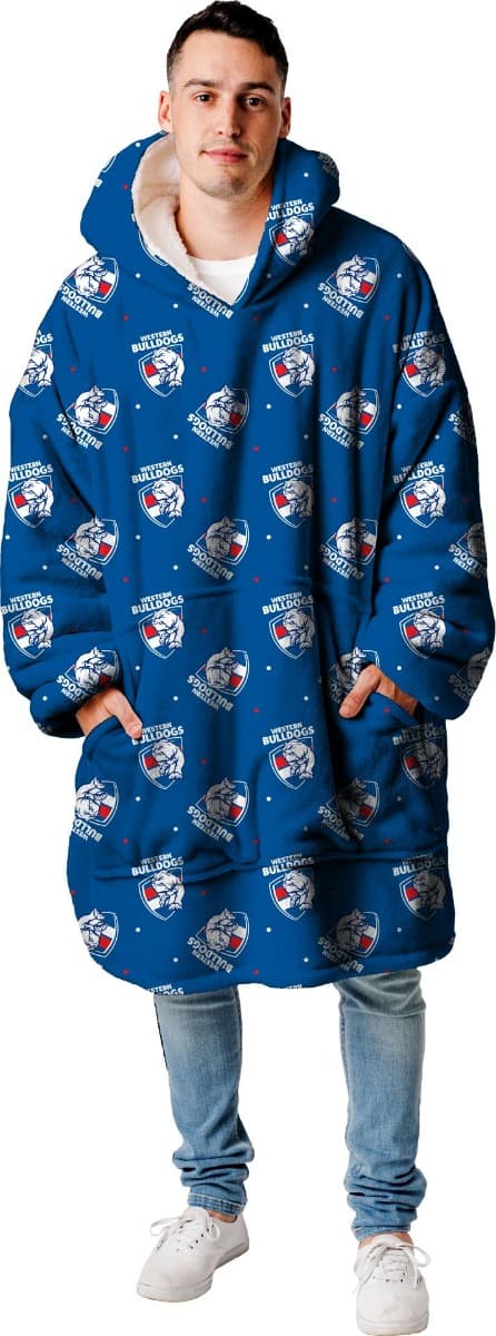 Western Bulldogs AFL Adults Oversize Flanket Hoody