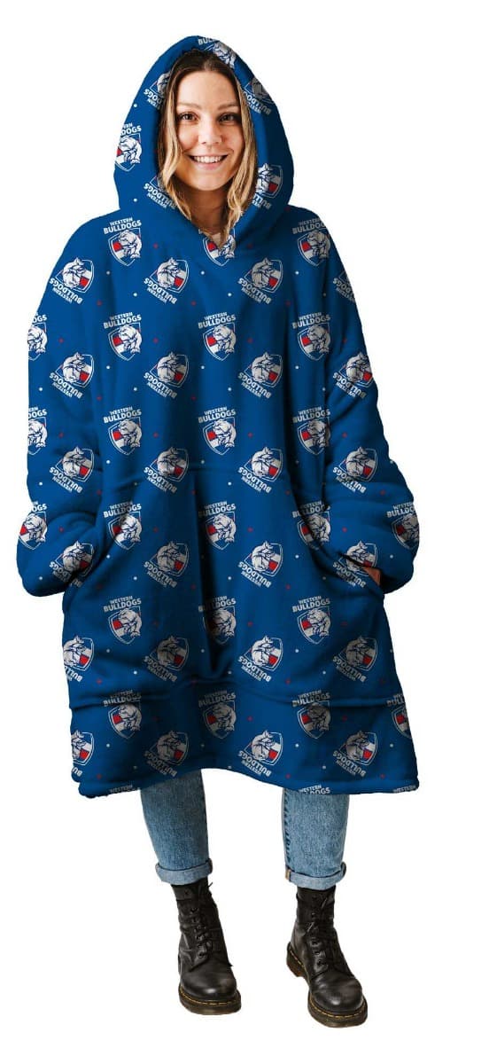 Western Bulldogs AFL Adults Oversize Flanket Hoody