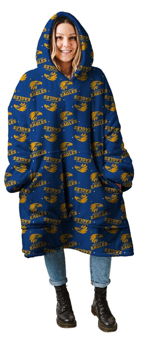 West Coast Eagles AFL Adults Oversize Flanket, Snugget, Onesie Hoody