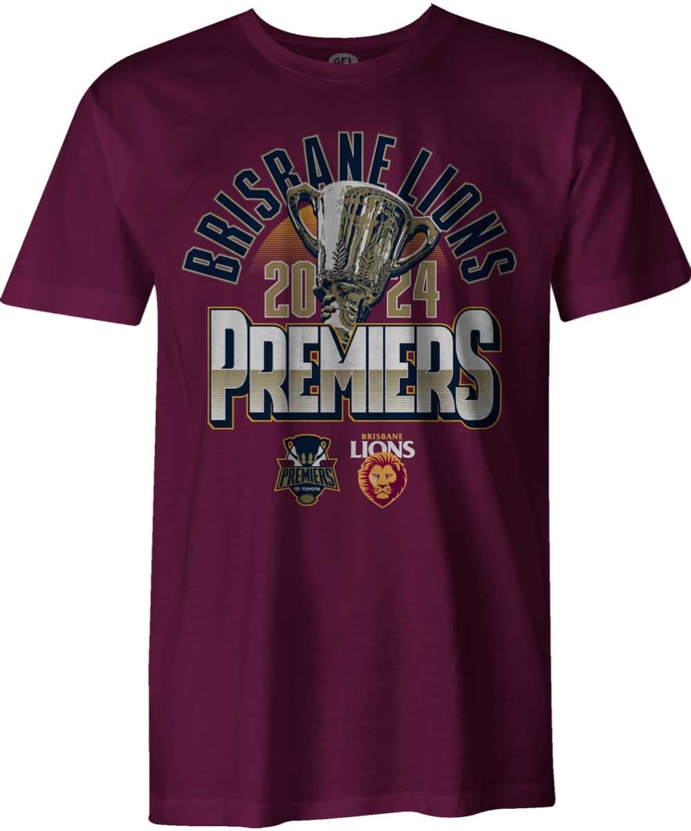Brisbane Lions 2024 AFL Mens Premiers Trophy Shirt