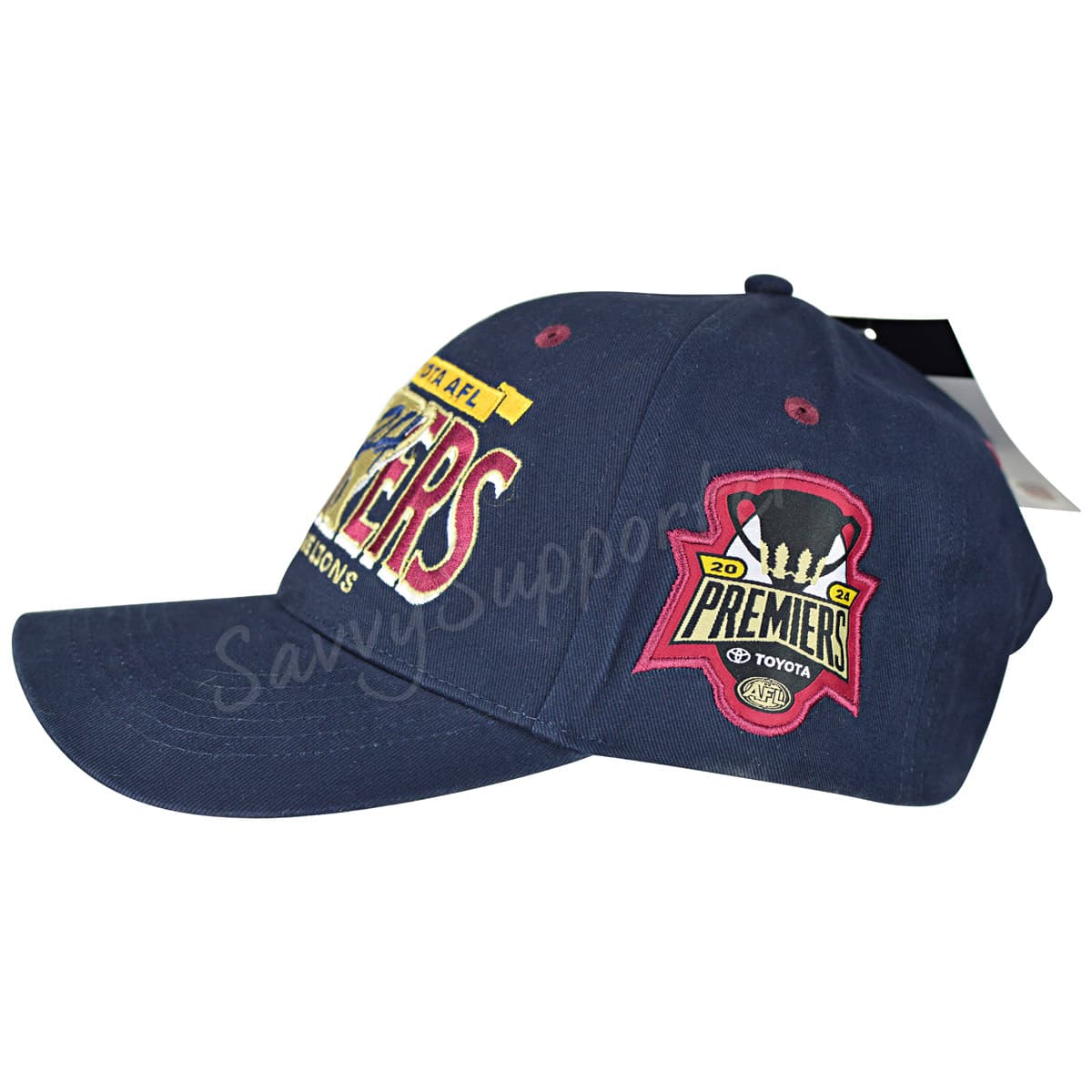 Brisbane Lions 2024 AFL Premiers Navy Washed Cap