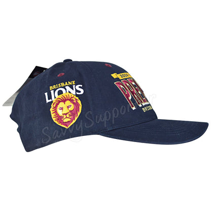 Brisbane Lions 2024 AFL Premiers Navy Washed Cap