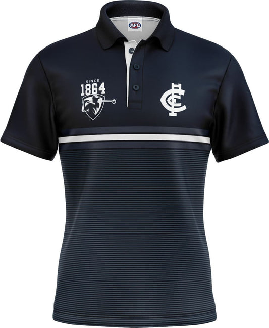 Carlton Blues 2025 AFL Mens Sandman Golf Polo Shirt