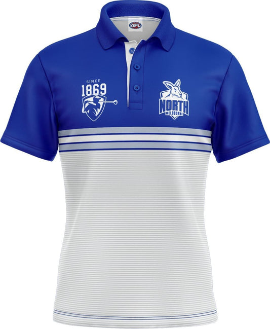 North Melbourne Kangaroos 2025 AFL Mens Sandman Golf Polo Shirt