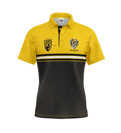 Richmond Tigers 2025 AFL Mens Sandman Golf Polo Shirt