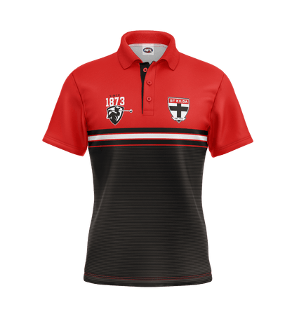 St Kilda Saints 2025 AFL Mens Sandman Golf Polo Shirt