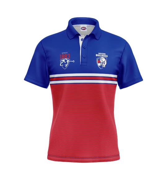 Western Bulldogs 2025 AFL Mens Sandman Golf Polo Shirt