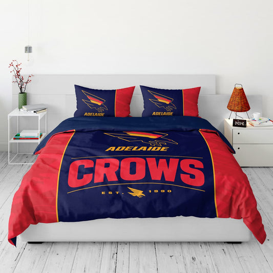 Adelaide Crows AFL 2025 Queen Quilt Cover Set