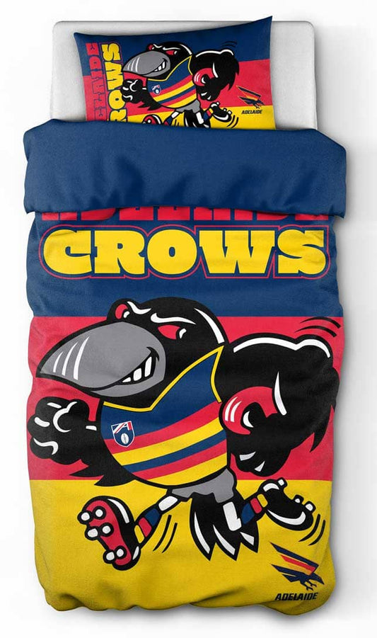 Adelaide Crows AFL 2025 Single Quilt Cover Set