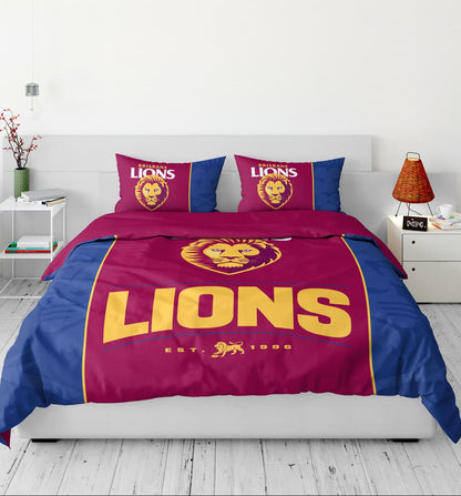 Brisbane Lions AFL Double Quilt Cover Set