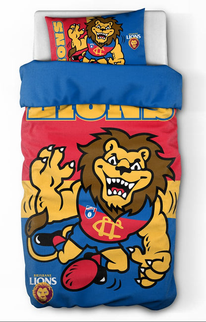 Brisbane Lions AFL 2026 Single Quilt Cover Set