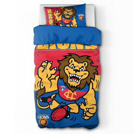Brisbane Lions AFL 2025 Single Quilt Cover Set
