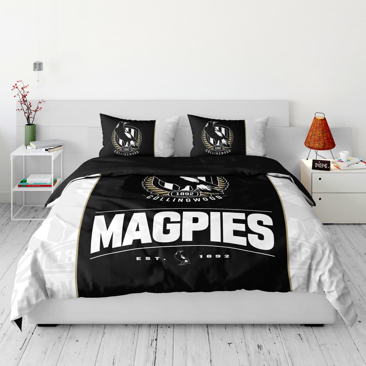 Collingwood Magpies AFL 2025 Queen Quilt Cover Set