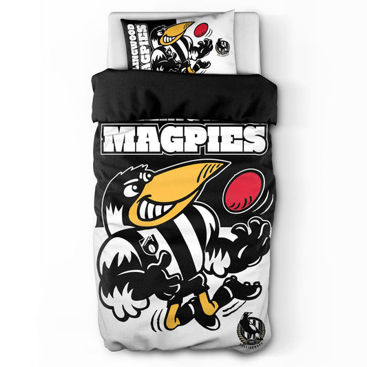 Collingwood Magpies AFL 2025 Single Quilt Cover Set