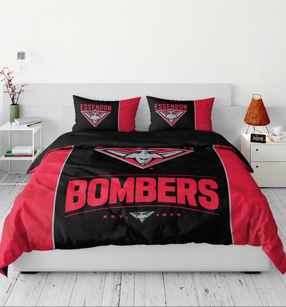 Essendon Bombers AFL Queen Quilt Cover Set