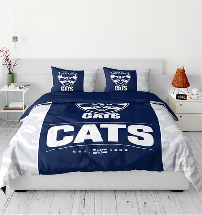 Geelong Cats AFL Queen Quilt Cover Set
