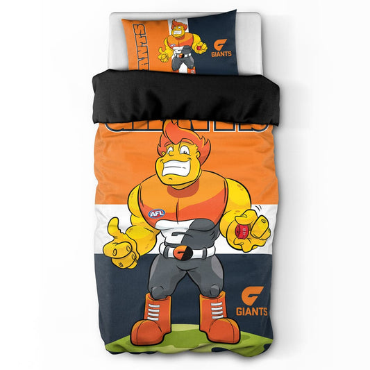 Hawthorn Hawks AFL 2025 Single Quilt Cover Set