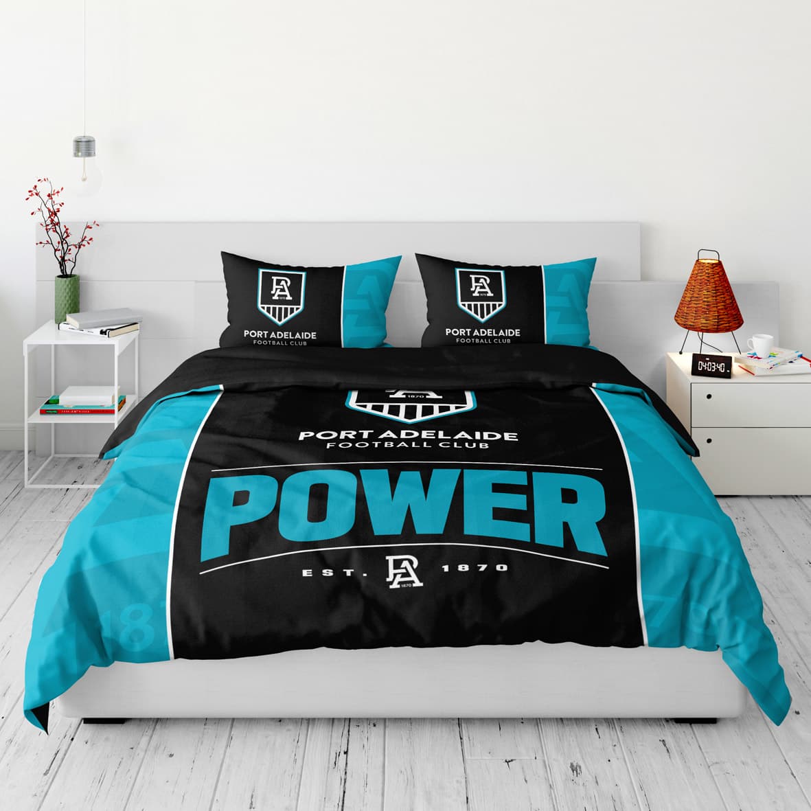 Port Adelaide Power AFL 2025 Double Quilt Cover Set