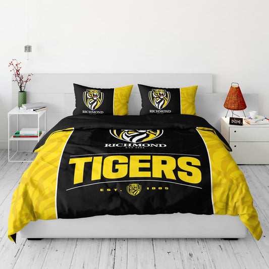 Richmond Tigers AFL 2025 Double Quilt Cover Set