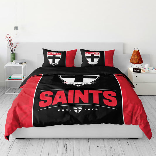 St Kilda Saints AFL 2025 Queen Quilt Cover Set