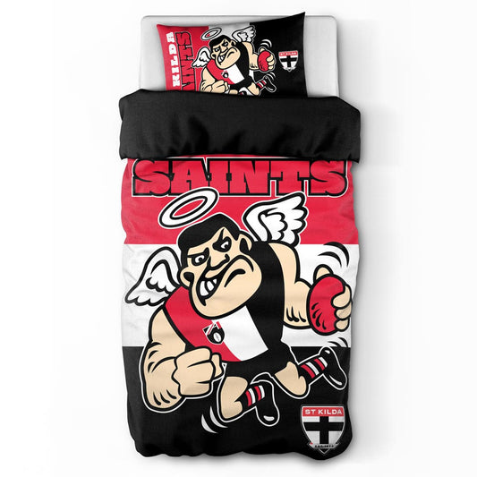 St Kilda Saints AFL 2025 Single Quilt Cover Set