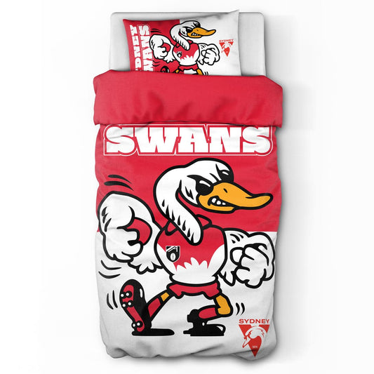 Sydney Swans AFL 2025 Single Quilt Cover Set
