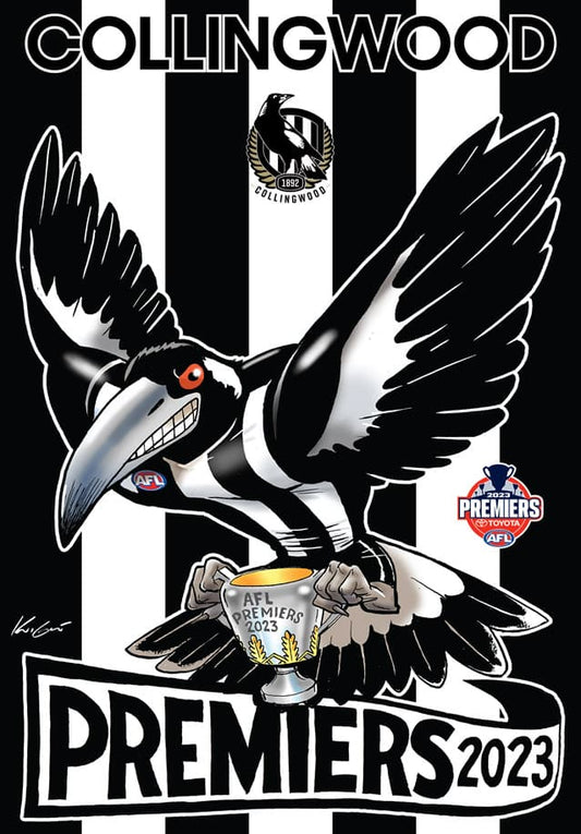 Collingwood Magpies 2023 AFL Premiers A5 Mark Knight Sticker *Presale*