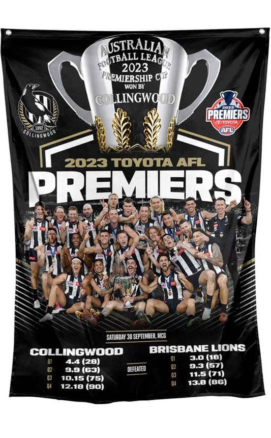 Collingwood Magpies 2023 AFL Premiers Wall Flag *Presale*